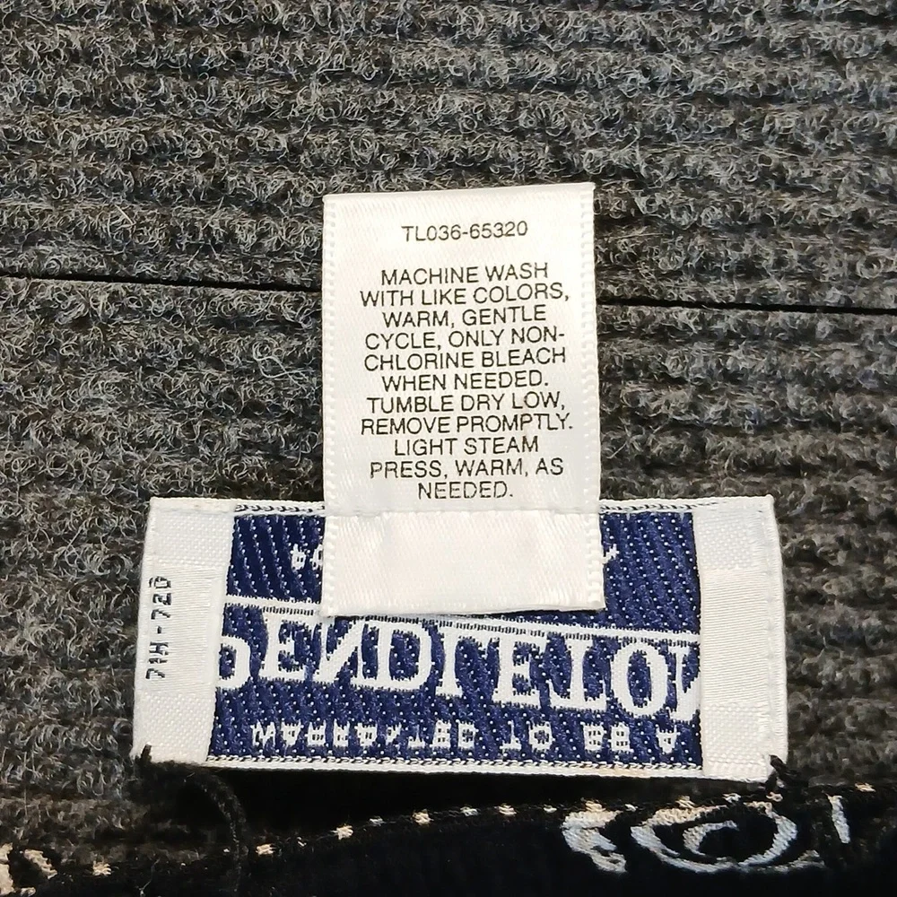 New Pendleton Black & White Striped Reversible Sleeveless Tank Sz L. - Picture 10 of 11